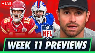 Chiefs vs Bills Ravens vs Steelers amp Bengals Attempt to Stay Alive  NFL WK 11 Previews [upl. by Yerak894]