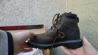 👀🐺🥾Wolverine Mens Floorhand Waterproof 6quot SteelToe Work Boot🥾🐺👀SHOES IN HAND  REVIEW 😱🖐️👌 [upl. by Ttnerb]