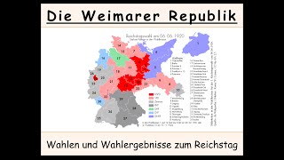 Weimarer Republik Analyse der Wahlergebnisse zum Reichstag 12 [upl. by Idram]