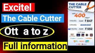 Excitel Cable Cutter✂️ full information 550 Live Tv 📺 12 OTT subscription [upl. by Shaer]