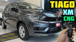 Tata Tiago XM CNG 2024 ✅ New Updated Tiago XM CNG Review ✅ All Details [upl. by Damali]