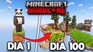 Sobreviví 100 DÍAS en UN BLOQUE en MINECRAFT HARDCORE [upl. by Gnni]