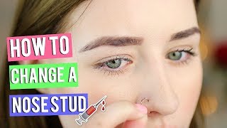 How To Put In amp Take Out A Nose Stud [upl. by Ahsenre]