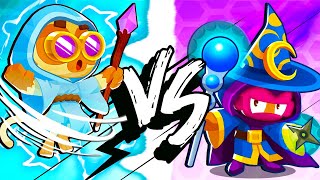 SUPER DRUID vs NINJA WIZARD Modded BTD 6 [upl. by Nnaytsirk976]