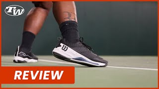 Wilson Rush Pro 45 Mens Tennis Shoe Review stability amp style with an outsole durability guarantee [upl. by Eidur]