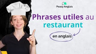 VOCABULAIRE POUR ALLER AU RESTAURANT EN ANGLAIS [upl. by Assenyl]