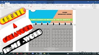 How to Create a Simple Calendar in MS word StepbyStep Tutorial [upl. by Evander]