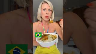 Gringa amando comida Brasileira comidabrasileira comidabaiana bahia brasil [upl. by Hancock620]