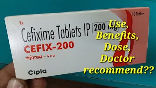 Cefix 200Mg Tablets  Cefixime Tablets  Cefix 200 Tablets Uses Benefits Dosage review in Hindi [upl. by Eltsryk58]