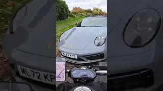 Motorbike smashes into PORSCHE smashville motovlog motorcycle viralvideo wow lucknow [upl. by Aiam]