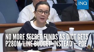 No more secret funds as DICT gets P280M ‘line budget’ instead — Poe [upl. by Akinahc]