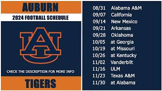 2024 Auburn Tigers Football Schedule [upl. by Nrehtac]