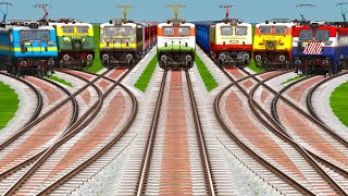 Seven Trains Crossing On 🥰 Grandient 3D Simulator Railroad Tracksrailworks2024 [upl. by Ldnek577]