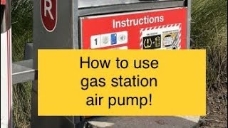 How to use gas station air pump [upl. by Hamitaf]