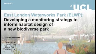 East London Waterworks Park UCL Ecology and Data Science Presentation [upl. by Henry]