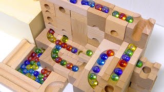 Marble Run ☆Wooden Cuboro MIX Course Summary Video [upl. by Niwrad837]