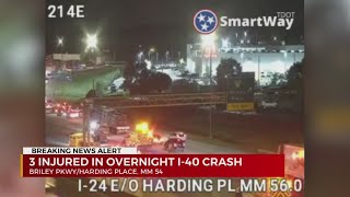 3 hurt in crash on I24 [upl. by Hayimas]