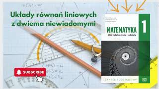 Układy równań liniowych z dwiema niewiadomymi Kartkówka Klasa I [upl. by Gemini37]