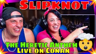 Slipknot  The Heretic Anthem  Live on Conan  2001  THE WOLF HUNTERZ REACTIONS [upl. by Arol]