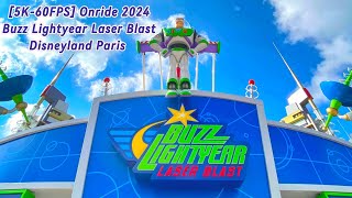 5K60FPS  Buzz Lightyear Laser Blast Onride 2024  Disneyland Paris [upl. by Reidar]