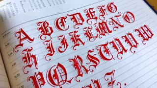 How to Gothic Calligraphy Alphabets From A to Z 2021  Black Letters Calligraphy [upl. by Delbert]