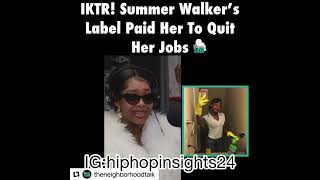 Summer Walker GOT PAID to Quit Her Job [upl. by Padraig]