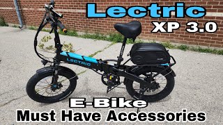 Must Have Electric Bike accessories Lectric XP 30 Electric Bike [upl. by Donahue]