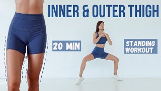 20 min Burn Inner amp Outer Thighs Standing Workout No Jumping Exercises  Emi [upl. by Nnail]