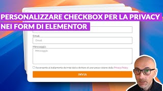 Checkbox privacy nei form di Elementor [upl. by Erena]