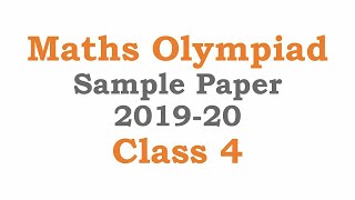 IMO Maths Olympiad Class 4 Sample Paper 201920 [upl. by Haorbed925]