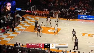 REACTING TO 11 Tennessee vs Austin Peay Highlights  NCAA Mens Basketball  2024 College Basketball [upl. by Amo]