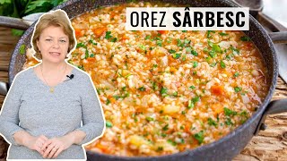 Cum facem 👉 OREZ SÂRBESC cu suc de roșii 🥕🧅🍅 Cea mai simplă rețetă de pilaf pe post cu legume [upl. by Niamjneb]