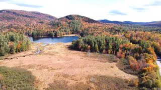 Fall Foliage in the ADIRONDACK MOUNTAINS 2020 Drone view video and pictures PEAK COLOR [upl. by Nuhsyar]