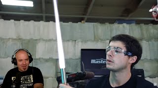 DG REACTS to a REAL LIGHTSABER [upl. by Sawyer]