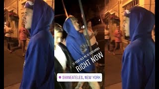 Justin Bieber amp Hailey Baldwin surrounded by fans in Skaneateles New York  August 19 2018 [upl. by Ripley515]