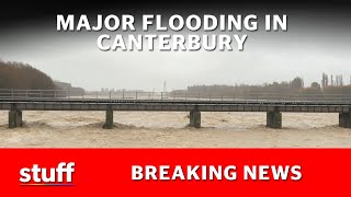 Canterbury floods live 4000 homes at risk as Ashburton River swells  Stuffconz [upl. by Silohcin607]