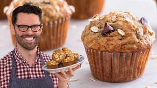 Amazing Oatmeal Banana Muffins Recipe  SO Easy [upl. by Linder]