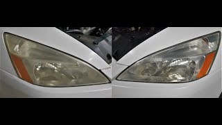 Headlights restoration with Meguiars Basic Headlight Restoration Kit [upl. by Adnohsad]