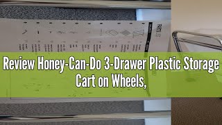 Review HoneyCanDo 3Drawer Plastic Storage Cart on WheelsSilver [upl. by Amiarom]