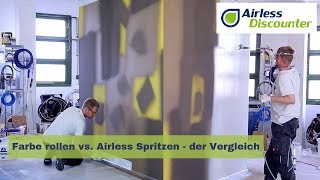 Farbe rollen vs Airless Spritzen  der Vergleich [upl. by Yee]