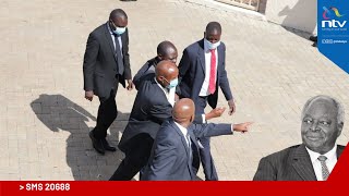 Man interrupts priest at Mwai Kibaki’s funeral service at Nyayo Stadium [upl. by Eseekram]