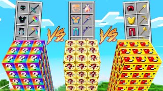 DESAFIO TORRE DE LUCKY BLOCK AVARITIA VS LUCKY BLOCK INCA VS LUCKY BLOCK DO GELEIA NO MINECRAFT [upl. by Netsruk]