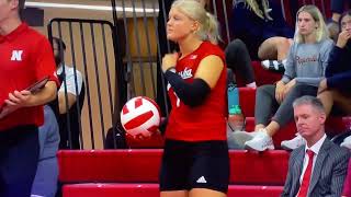 Nicklin Hames Service Ace Nebraska Husker Volleyball vs Tulsa 8262022 [upl. by Etam58]