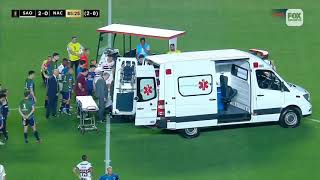 Futbolista se desmaya en pleno partido de Copa Libertadores 2024  Juan izquierdo Sao Paulo Nacional [upl. by Cochard836]