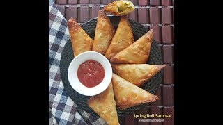 Spring Roll Samosa Recipe using readymade samosa sheet [upl. by Euqinimod]