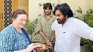 Pawan Kalyan With His Wife Anna Lezhneva And Son Akira Nandan Celebrations After Winning  Tollywood [upl. by Aimaj]