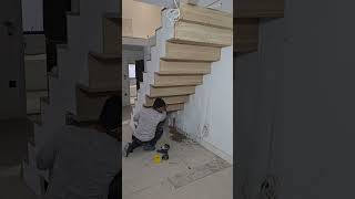 Zigzag staircase homedecor  homeimprovement staircaseconstruction stairscase [upl. by Yeclek847]