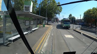 Drivers View Tram 59 Flinders St to Moonee Ponds Melbourne [upl. by Toshiko]