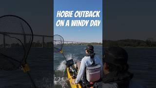 Hobie Outback on a windy day fishing kayakfishing shorts [upl. by Maag]