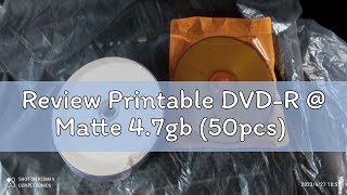 Review Printable DVDR  Matte 47gb 50pcs [upl. by Evette256]